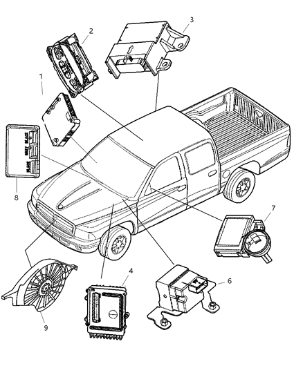 2004 Dodge Dakota Modules Diagram