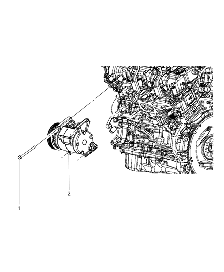 2014 Dodge Durango A/C Compressor Mounting Diagram 1