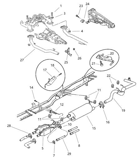 2001 Dodge Ram 2500 Regular Cab Exhaust System Diagram 3