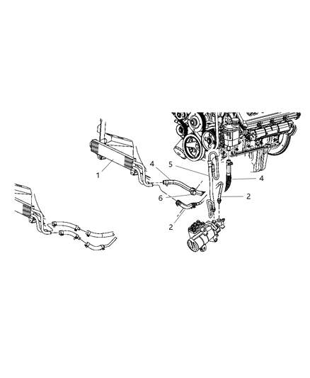 2009 Dodge Ram 3500 Hose-Power Steering Pressure Diagram for 52122379AC