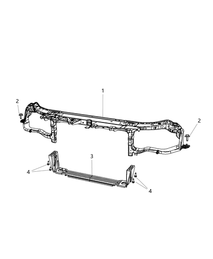 2015 Dodge Challenger Radiator Support Diagram