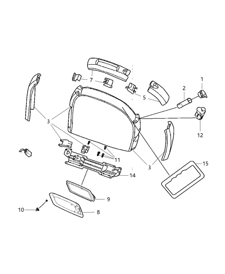 2004 Chrysler Town & Country Door-Center Console Storage Diagram for SG561J3AD