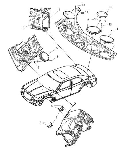 2006 Dodge Charger Speakers & Amplifiers Diagram 2