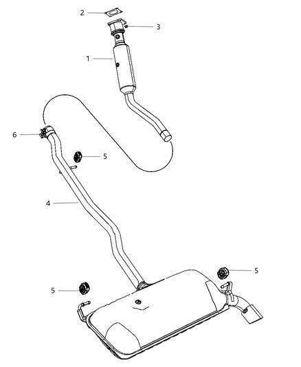 2012 Jeep Compass Exhaust System Diagram 2