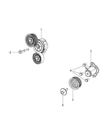 2013 Ram 1500 Pulley & Related Parts Diagram 2