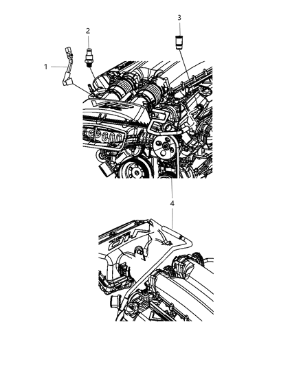 2008 Dodge Viper Hose-PCV Diagram for 5037869AB