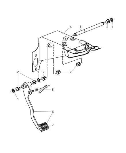 2001 Dodge Dakota Clutch Pedal Diagram