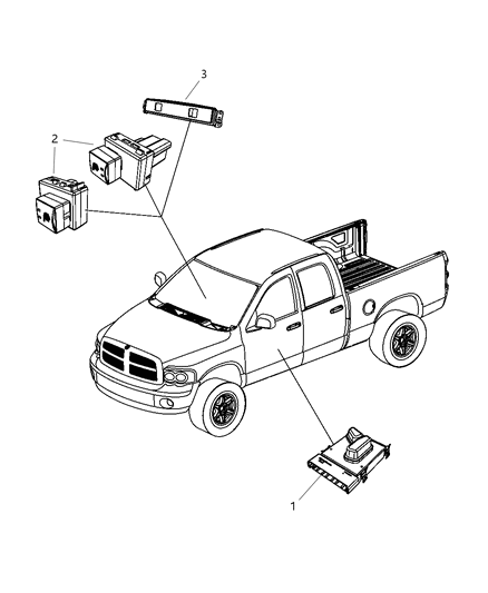 2008 Dodge Ram 2500 Switches Body Diagram