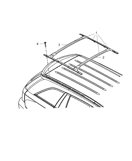 2007 Chrysler Pacifica Rack Kit - Multipurpose Diagram