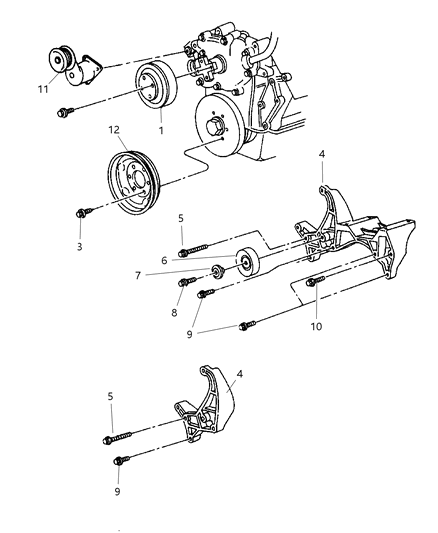 2004 Dodge Ram 2500 Drive Pulleys Diagram 3