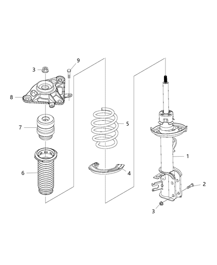 2019 Jeep Renegade Suspension - Rear Diagram 1