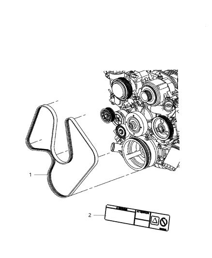 2006 Jeep Commander Drive Belts Diagram 1