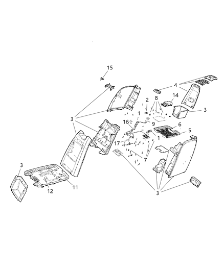 2005 Dodge Caravan Console-Floor Diagram for YQ031D5AC