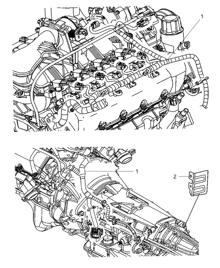 2008 Dodge Dakota Wiring-Engine Diagram for 4801531AE