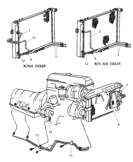 1997 Jeep Grand Cherokee Hose-Transmission Diagram for 5066448AA