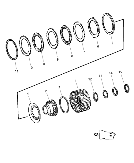 2008 Dodge Sprinter 2500 K3 Clutch Assembly Diagram