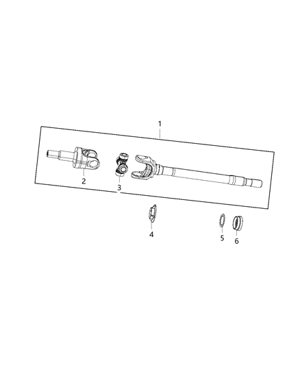 2013 Jeep Wrangler Shaft, Axle Diagram 2