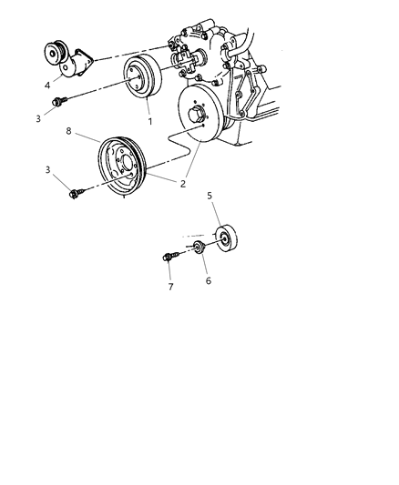 2000 Dodge Durango Drive Pulleys Diagram 2