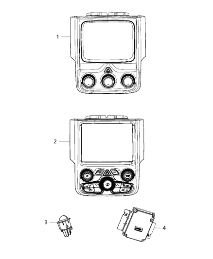 2014 Ram 5500 Switches - Heater & A/C Diagram