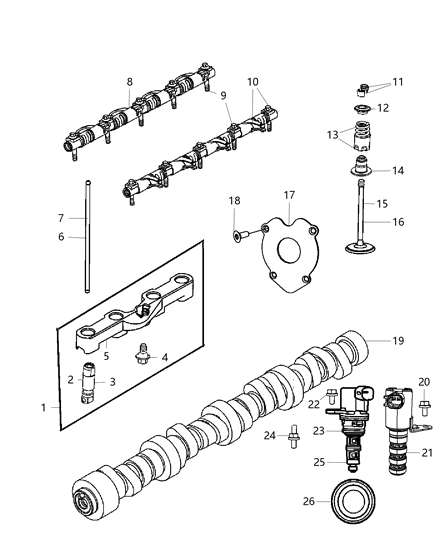 2018 Chrysler 300 Camshafts & Valvetrain Diagram 2