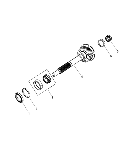 2011 Dodge Challenger Input Shaft Assembly Diagram