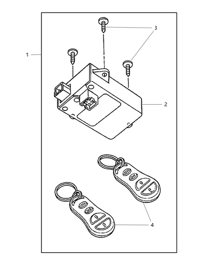 2000 Chrysler LHS Module Package - Keyless Entry Diagram