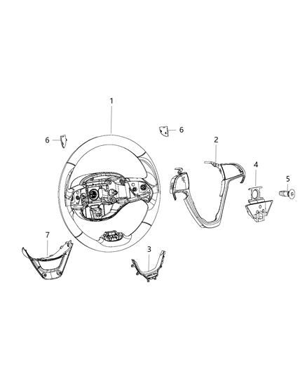 2015 Jeep Grand Cherokee Wheel-Steering Diagram for 5QV291UCAB