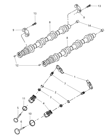 2009 Chrysler Aspen Camshaft & Valvetrain Diagram 1