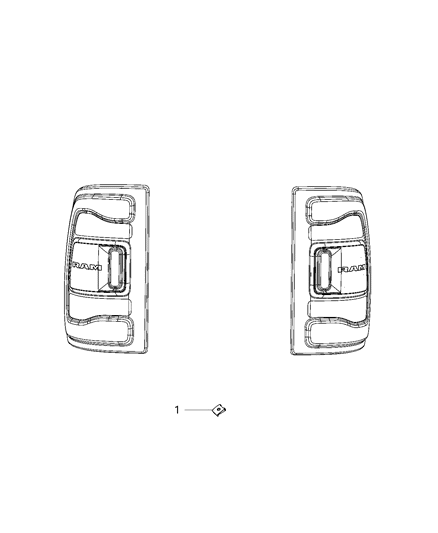 2019 Ram 3500 Parts, Tail Lamps Service Diagram 2