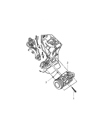 2006 Jeep Liberty Compressor & Mounting Diagram 1