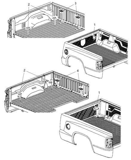 2009 Dodge Dakota Pick-Up Box Plugs Diagram