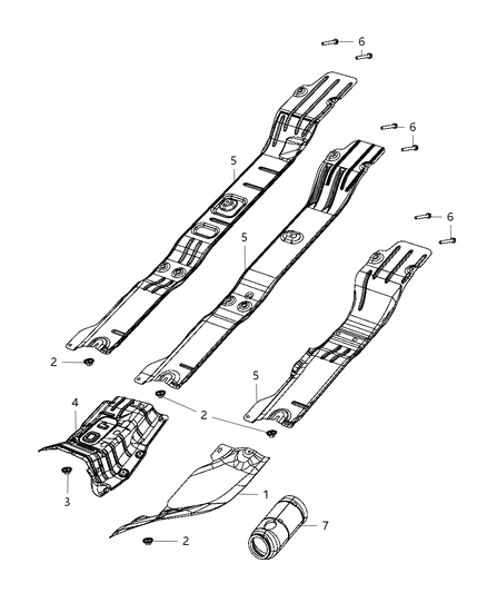 2012 Ram 4500 Shield-Exhaust Diagram for 68065530AB