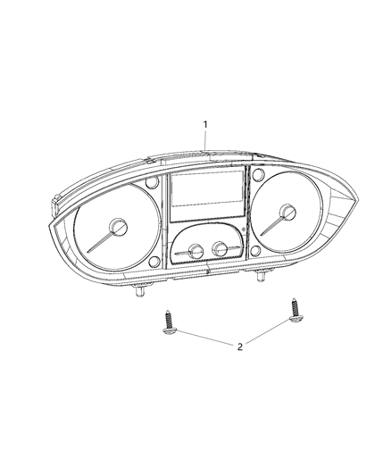 2019 Ram ProMaster 3500 Cluster, Instrument Panel Diagram