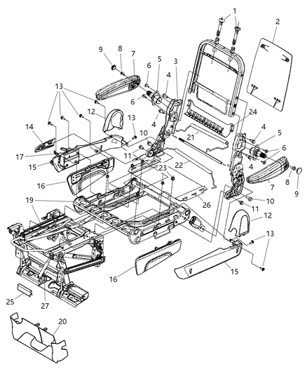 2005 Dodge Grand Caravan Latch-CUPHOLDER Diagram for 1CK431D1AA