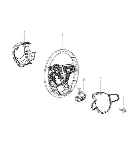 COVER-STEERING WHEEL BACK Diagram for 7GA57LC5AA