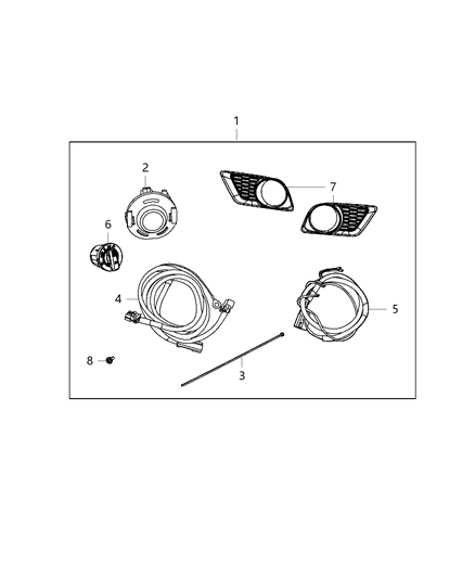 2015 Dodge Charger Light Kit - Fog Diagram