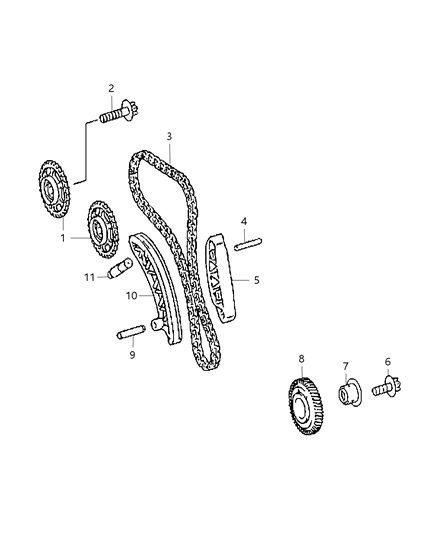 2014 Jeep Compass TENSIONER-Chain Diagram for 68164853AA