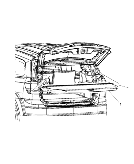 2009 Dodge Journey Tonneau Cover Diagram