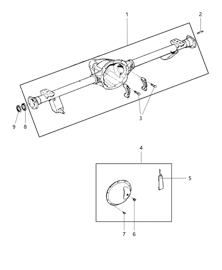 1998 Jeep Grand Cherokee Housing - Rear Axle Diagram 1