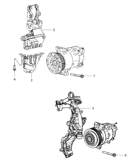 2012 Jeep Patriot A/C Compressor Mounting Diagram