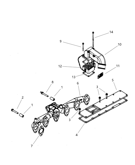 2001 Dodge Ram 3500 Manifold - Intake & Exhaust Diagram 4