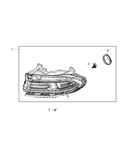 2020 Dodge Charger Lamps, Front Diagram 3