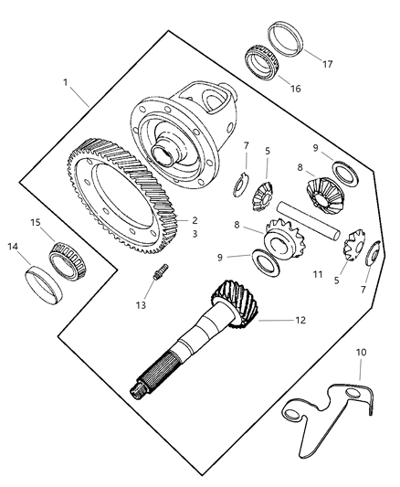 2006 Dodge Grand Caravan Differential Diagram 1