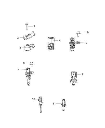 2021 Jeep Grand Cherokee Sensors, Engine Diagram 4