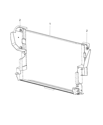 2018 Ram ProMaster 2500 Radiator Seals, Shields, Baffles, And Shrouds Diagram