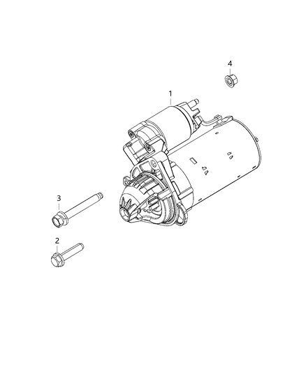 2020 Ram 1500 Starter & Related Parts Diagram 1