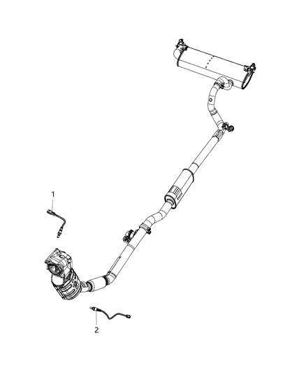 2020 Jeep Wrangler Oxygen Sensors Diagram 1