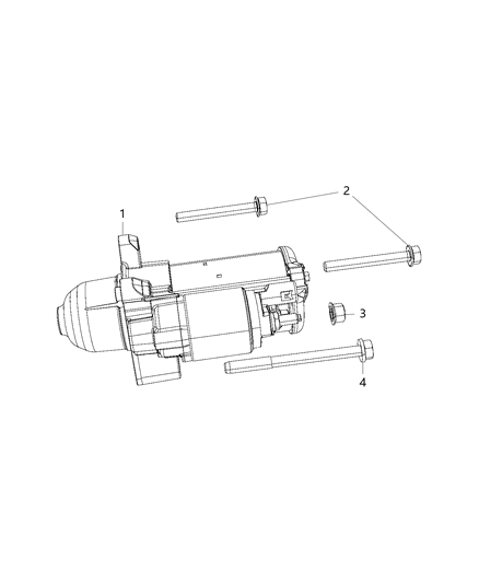2018 Jeep Wrangler All-new Model Starter & Related Parts Diagram 1
