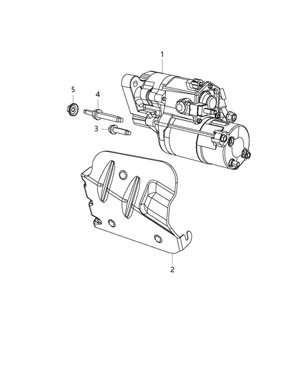 2015 Chrysler 300 Starter & Related Parts Diagram 3