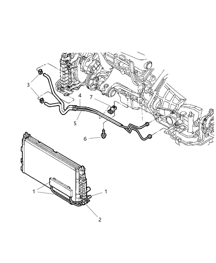 1999 Chrysler 300M Transmission Oil Cooler Diagram